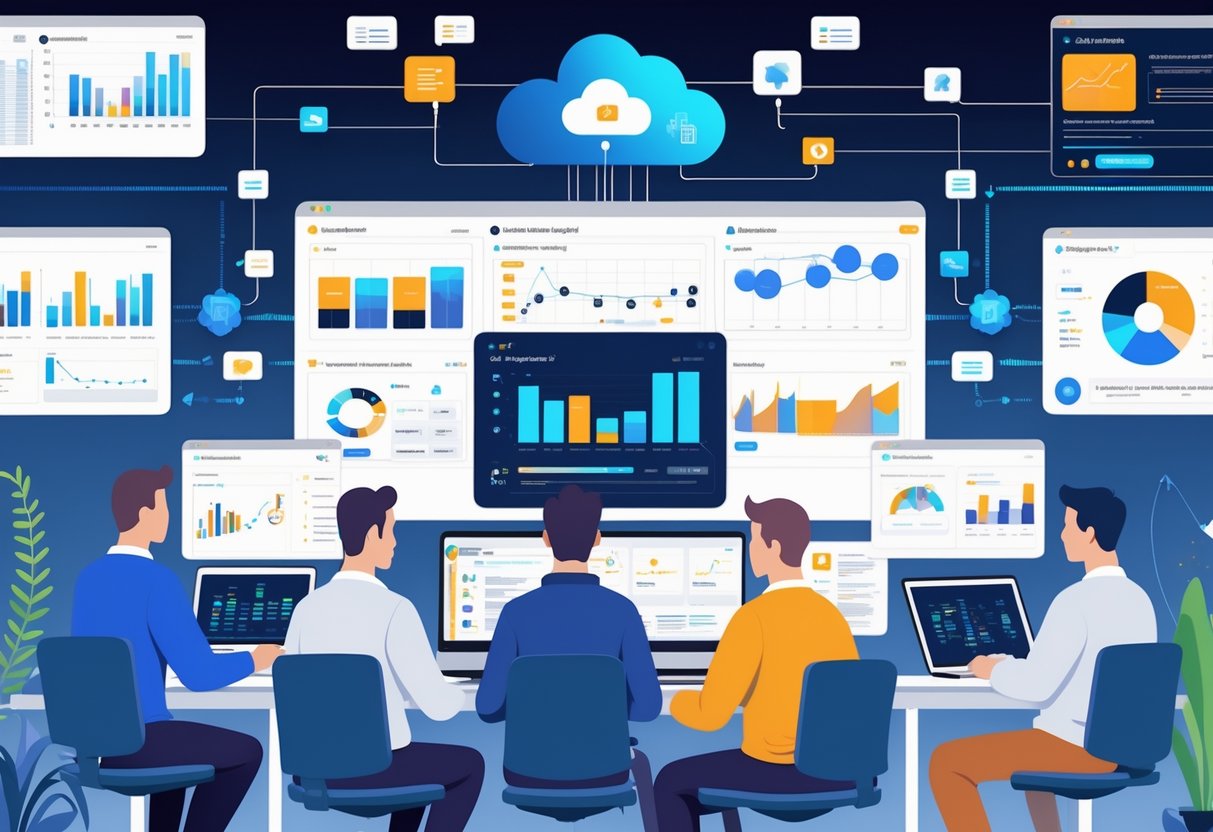 A remote engineering team working together from different locations using laptops and digital tools to manage projects and collaborate efficiently.